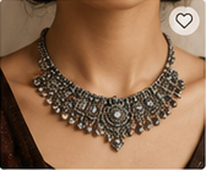 Oxidised Choker Set